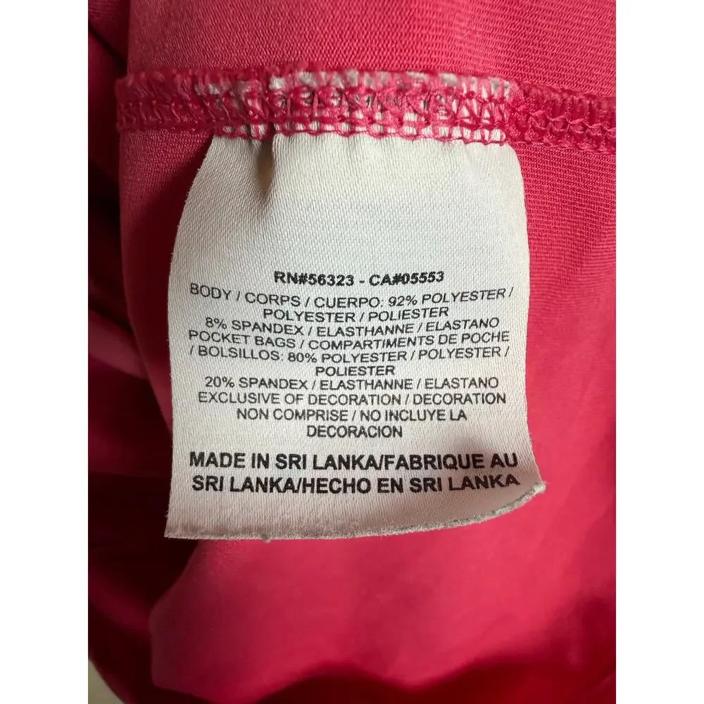 Nike Pink Dri-Fit Activewear Full Zip Track Jacket Pockets Size M